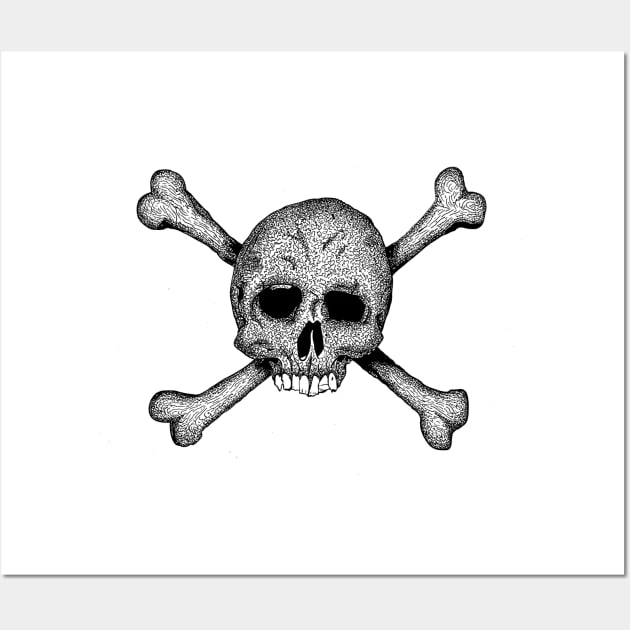 Skull and crossbones Wall Art by StudioGrafiikka